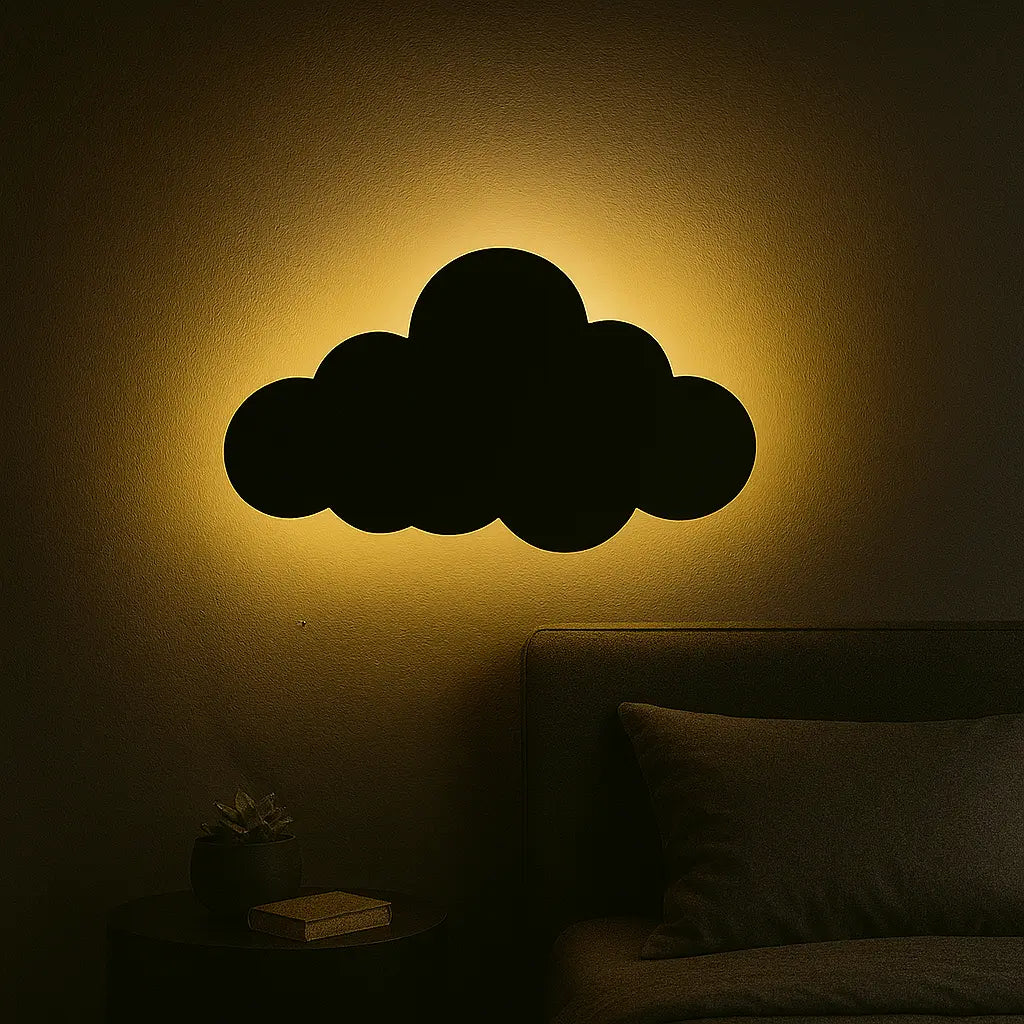 3D Cloud Wall Lamp – Modern Ambient Bedroom Night Light | Plug & Play, No Wires