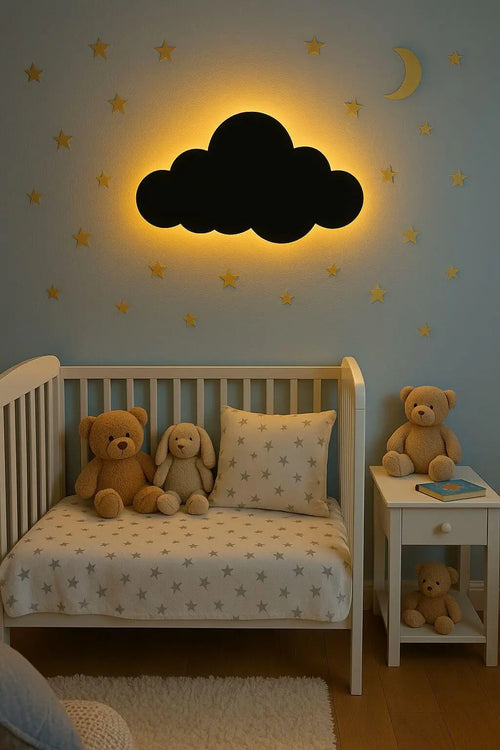 3D Cloud Wall Lamp – Modern Ambient Bedroom Night Light | Plug & Play, No Wires