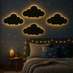 3D Cloud Wall Lamp – Modern Ambient Bedroom Night Light | Plug & Play, No Wires