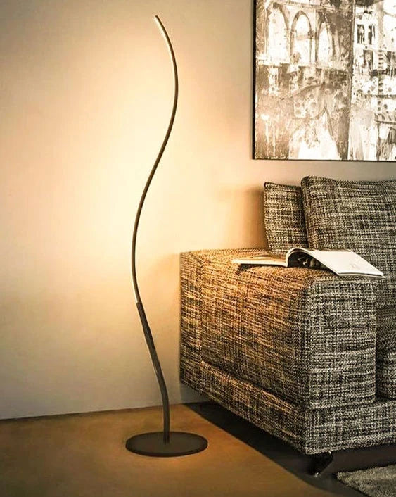 Modern Wavy Twisted Standing Corner Neon Lamp