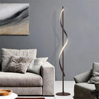 Minimalist Floor Lamp Living Room Bedroom Spiral Neon Lamp (Warm)