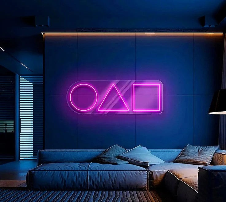 Squid Game Neon Sign | Neon Wall Light for Room, Café, Gaming Setup & Events – Custom Neon Art Inspired by Netflix Series
